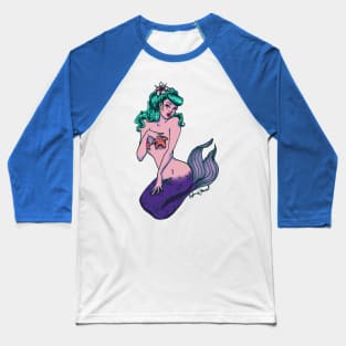 Pinup Mermaid Baseball T-Shirt